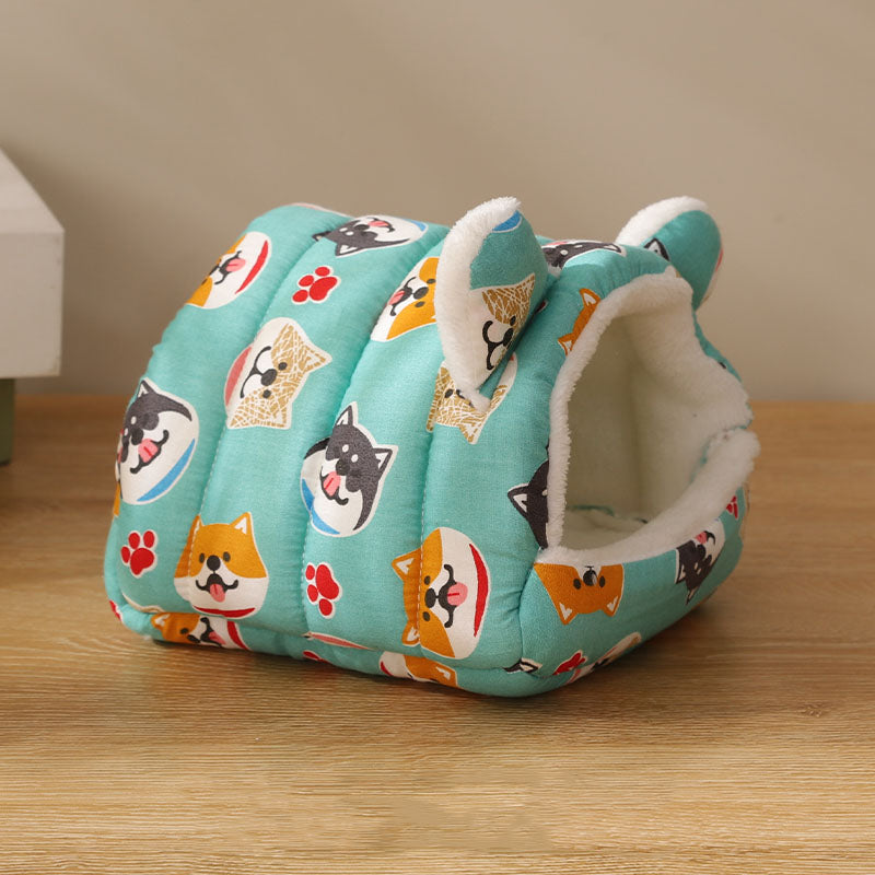 Fleece Cartoon Pattern Pet Hideout