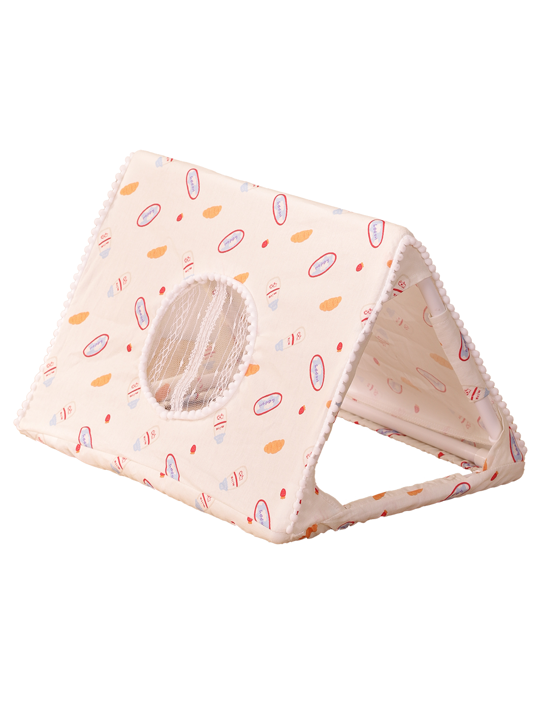 Small Pet Cartoon Pink Triangle Tent