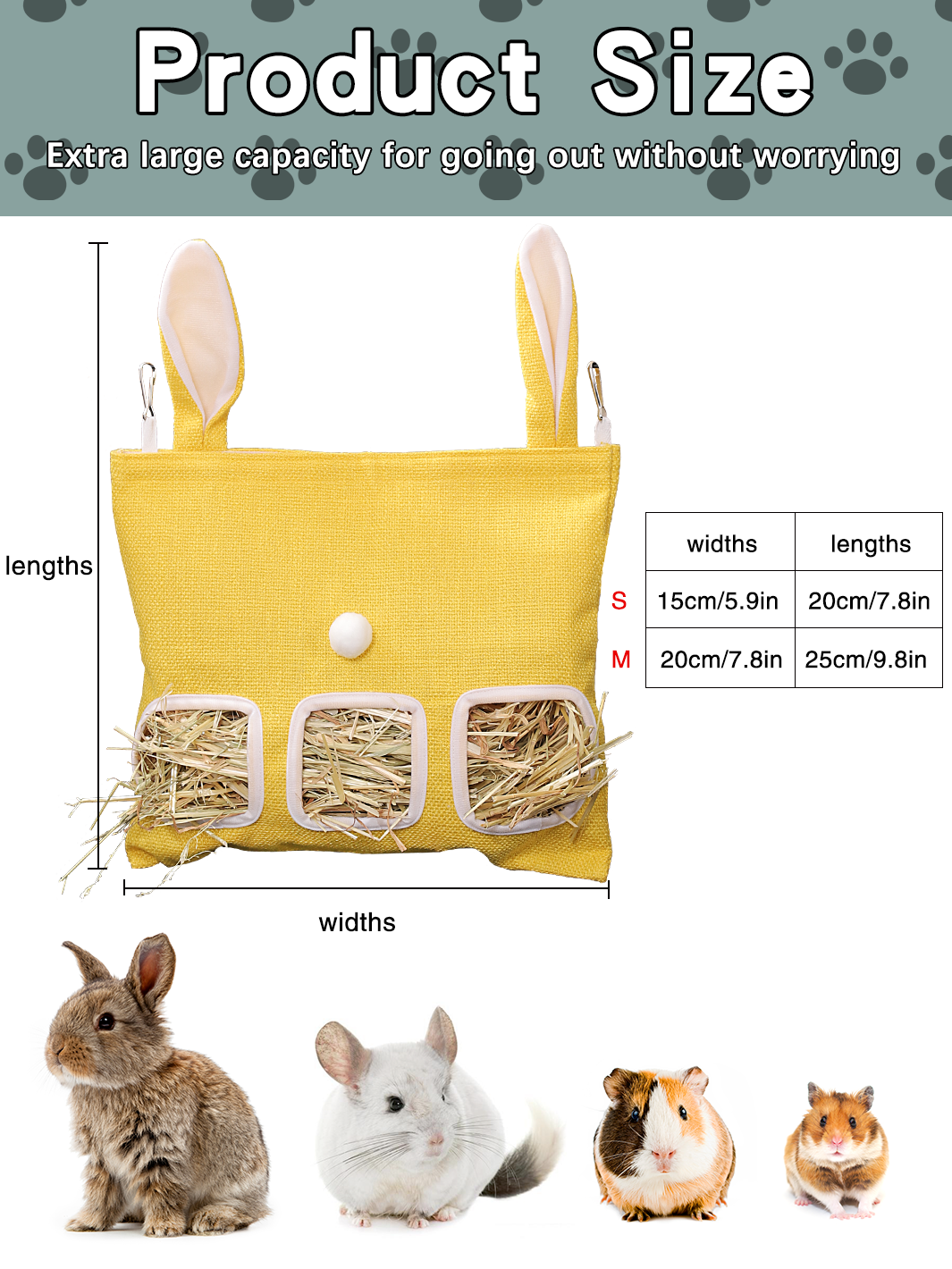 Small Pet Feeding Bag, Durable and Waterproof