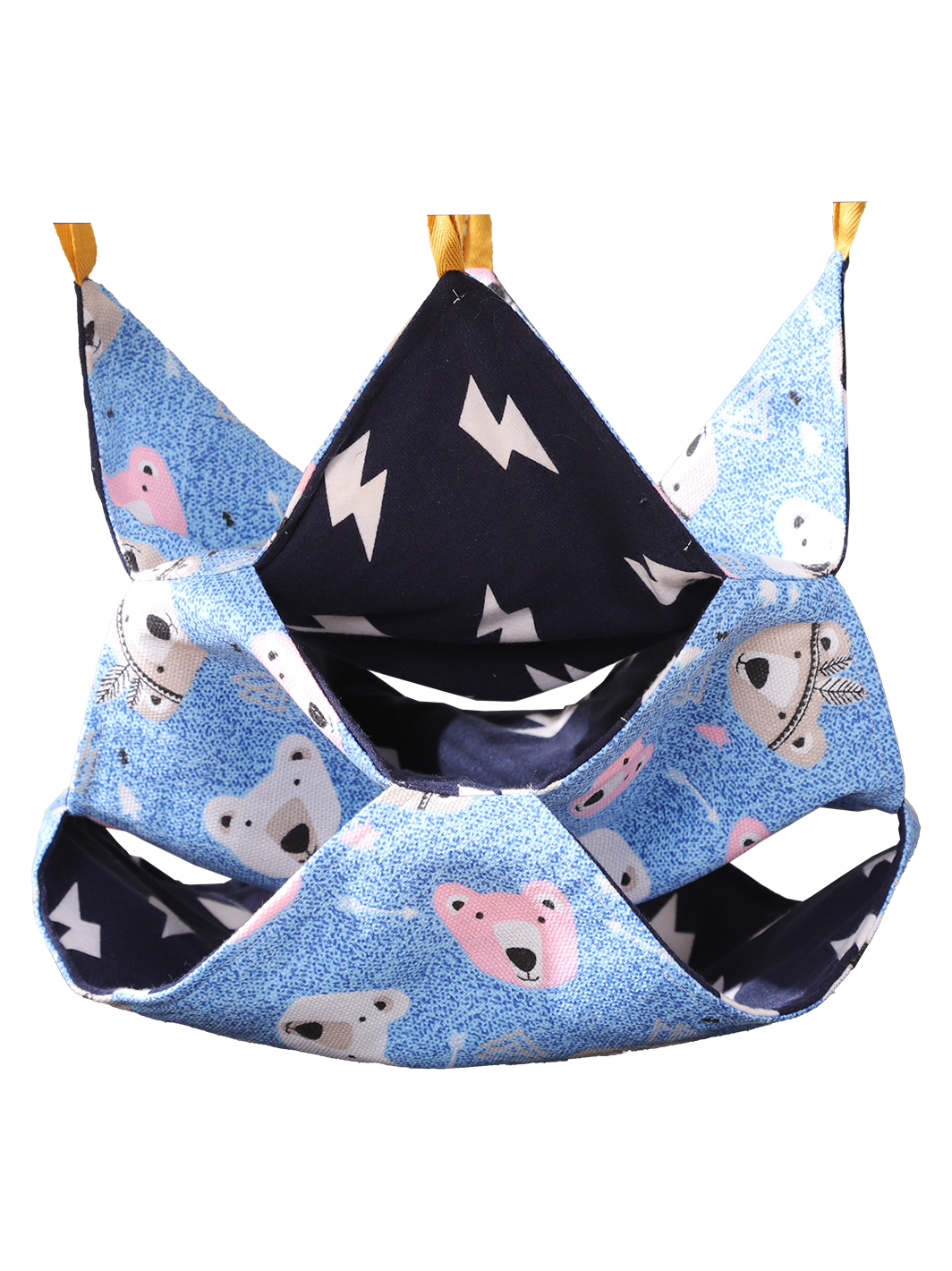 Three-Tier Fleece Cartoon Pattern Pet Hammock